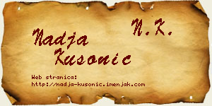 Nadja Kusonić vizit kartica